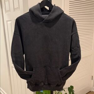 Abercrombie Washed Vintage Oversized Black Hoodie